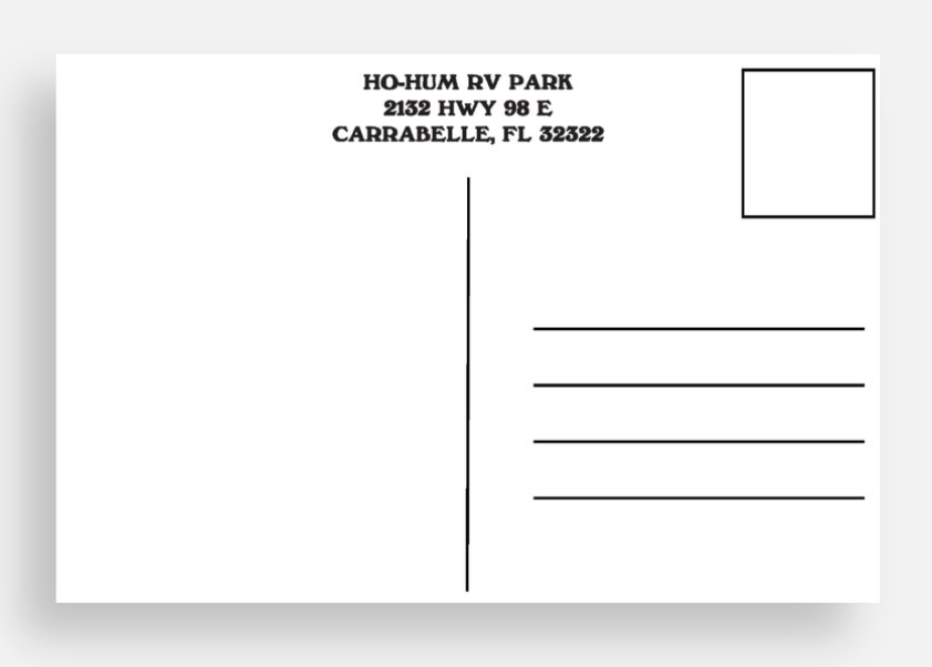 Ho-Hum RV Postcard