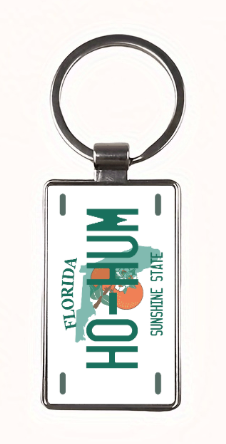 Ho-Hum Florida License Plate Keychain
