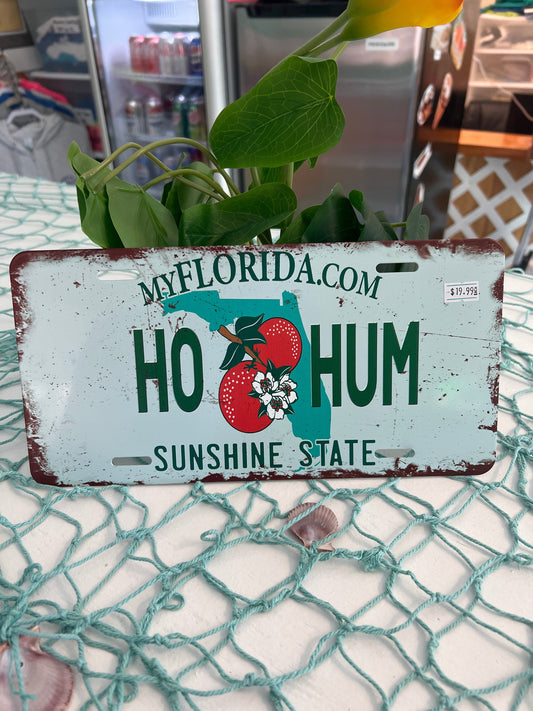 Ho-Hum Florida License Plate