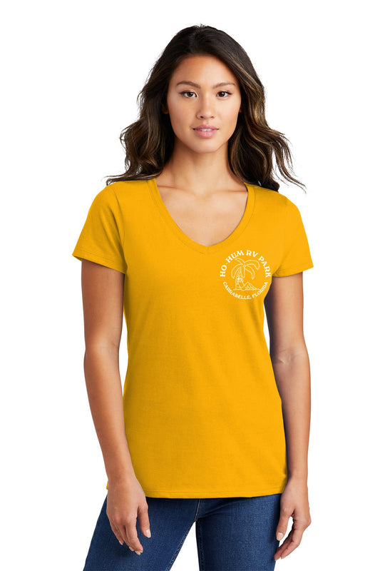 Ho-Hum Logo Ladies V-Neck T-Shirt