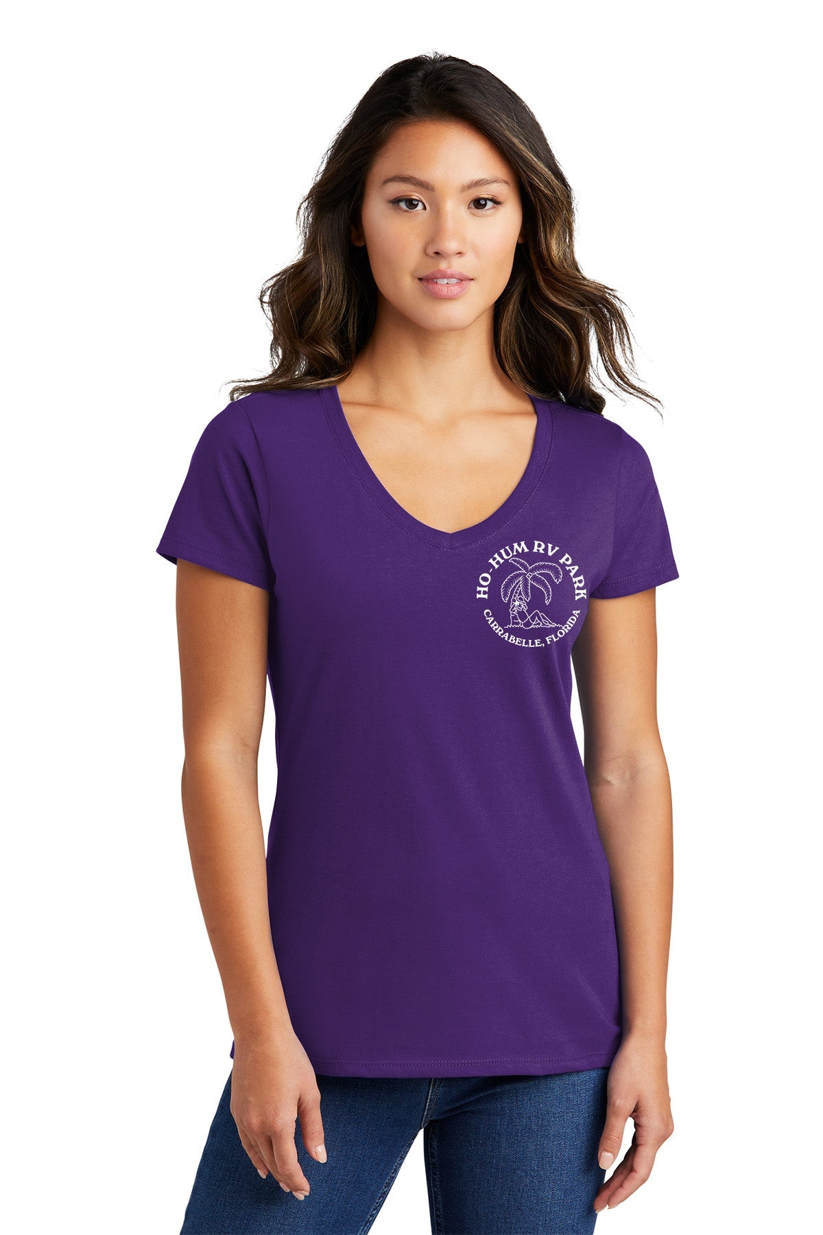 Ho-Hum Logo Ladies V-Neck T-Shirt