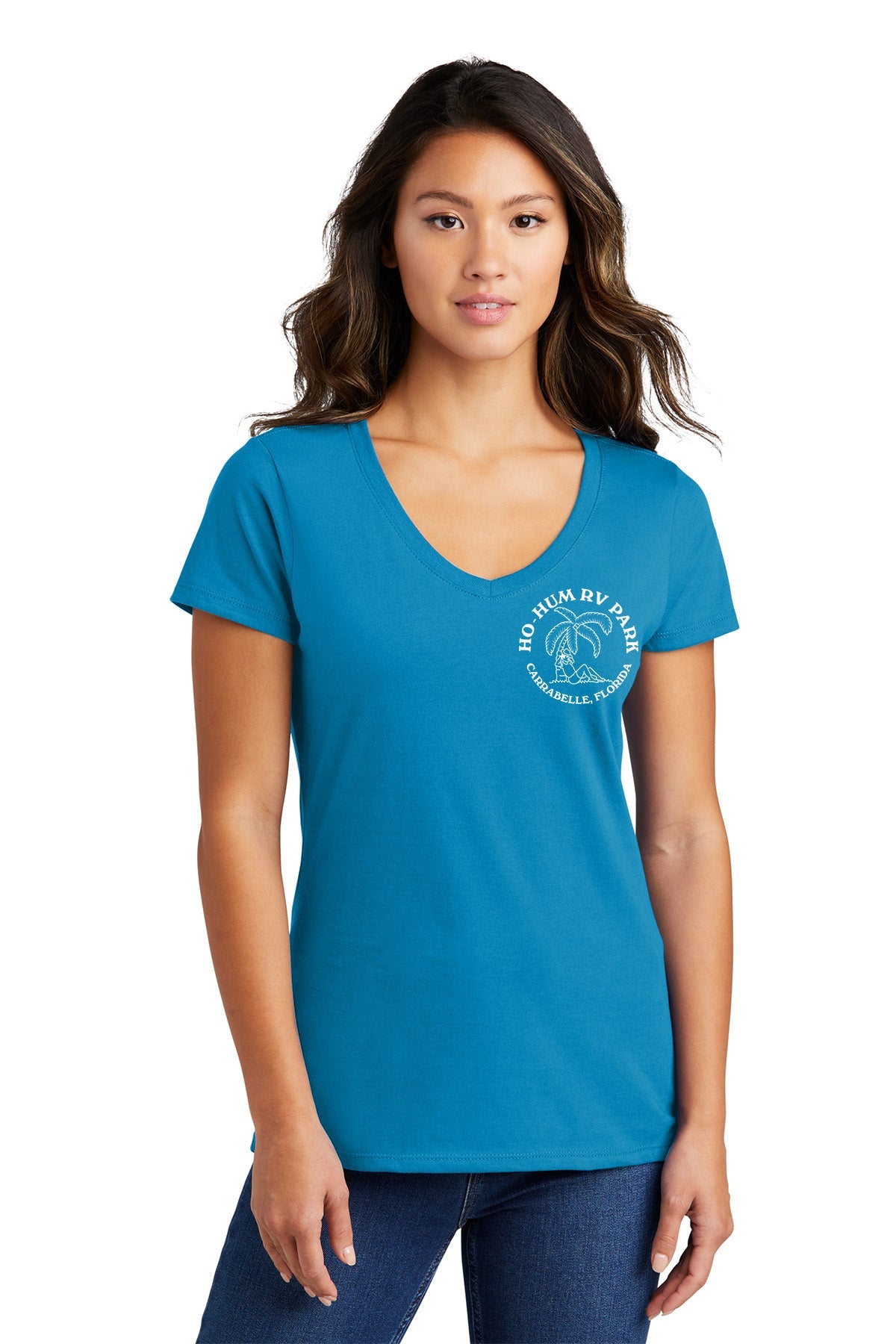 Ho-Hum Logo Ladies V-Neck T-Shirt