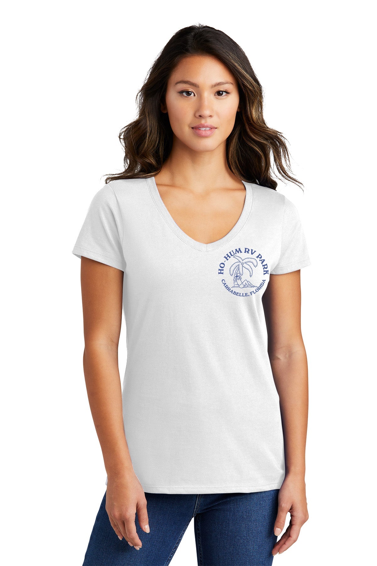 Ho-Hum Logo Ladies V-Neck T-Shirt